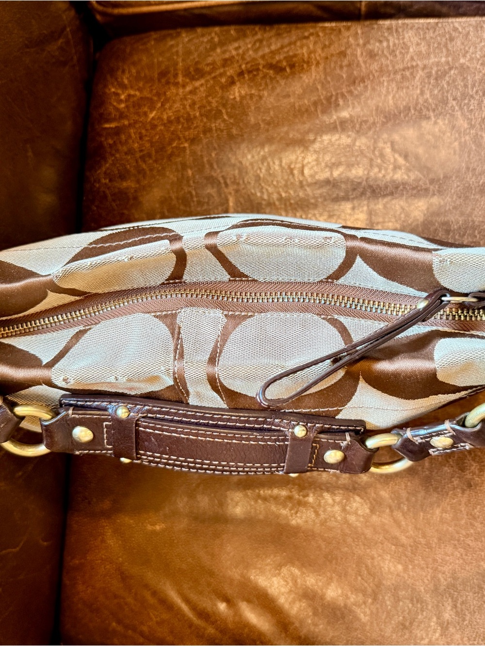 Coach “Carly” - Signature Soho Canvas Shoulder Bag in Brown - Y2K Vintage - Picture 7 of 11